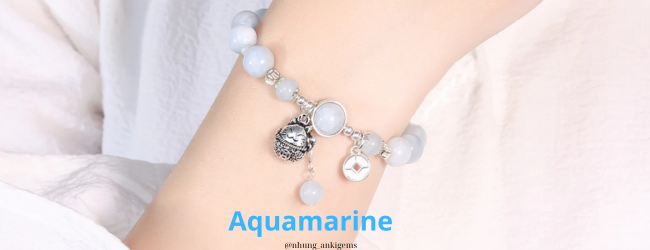 Vòng tay phong thủy Aquamarine