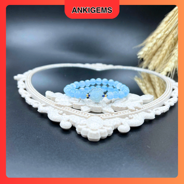 Vòng tay phong thủy Aquamarine