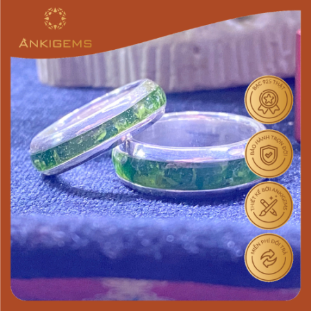 Nhẫn bạc 925 khảm đá Peridot